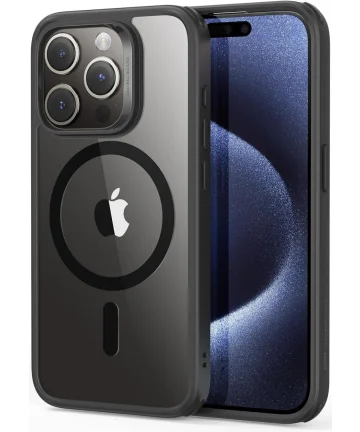 ESR Classic Hybrid iPhone 15 Pro Hoesje MagSafe Transparant Zwart Hoesjes