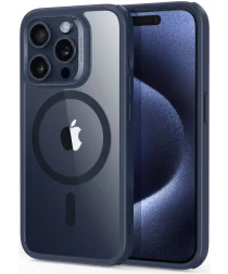ESR Classic Hybrid iPhone 15 Pro Hoesje MagSafe Transparant Blauw