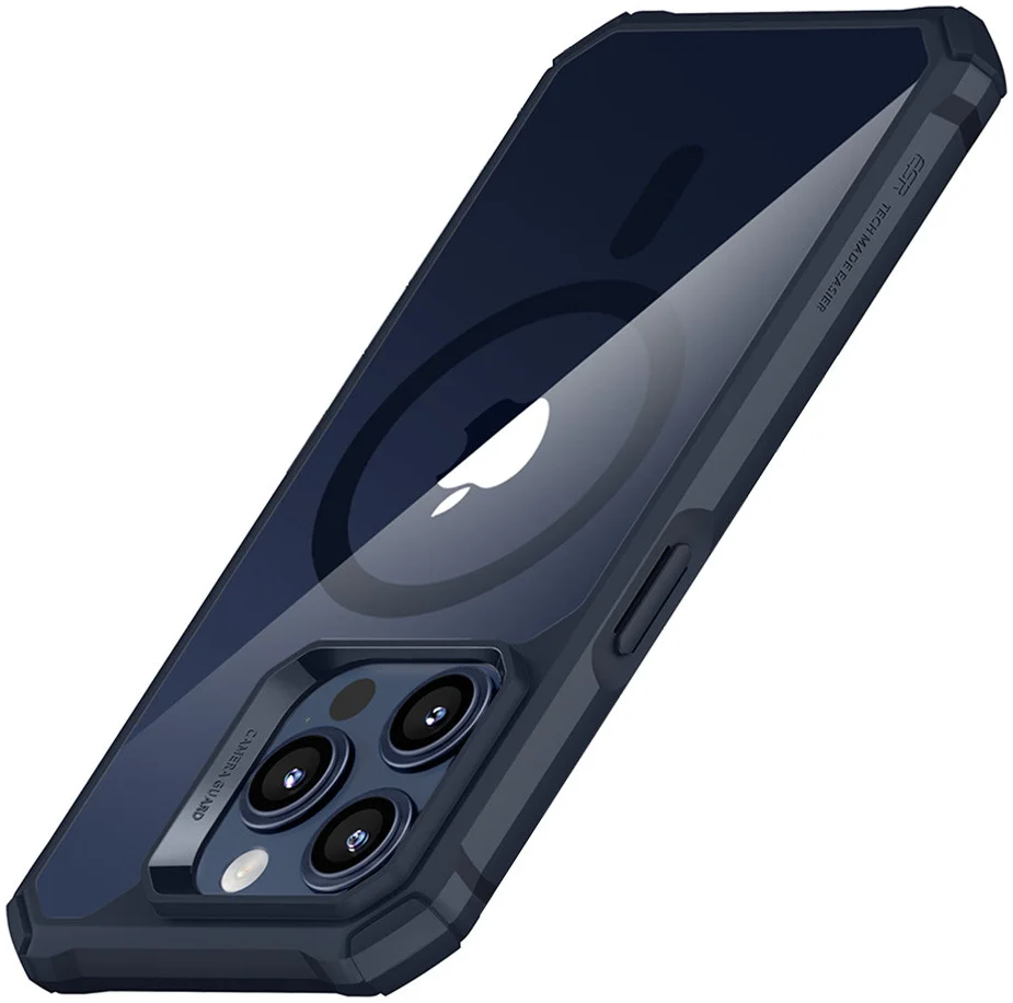ESR Air Armor HaloLock iPhone 15 Pro Hoesje Back Cover Clear Blauw afbeelding 2