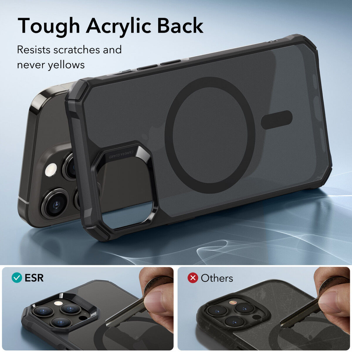 ESR Air Armor HaloLock iPhone 15 Pro Max Hoesje MagSafe Zwart afbeelding 5