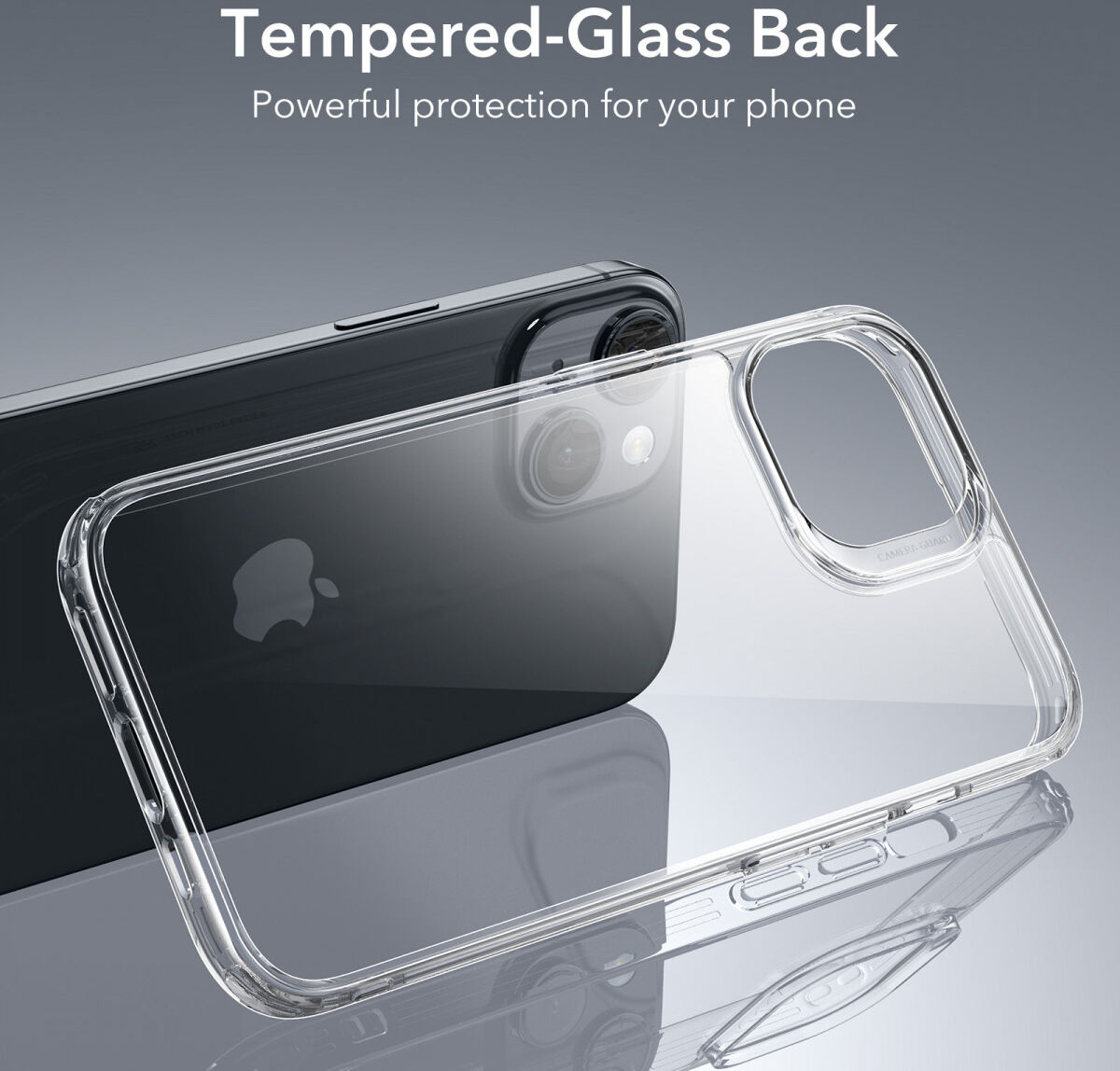 ESR Ice Shield iPhone 15 Plus Hoesje Tempered Glass Case Transparant afbeelding 2