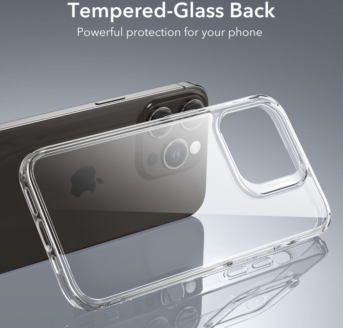 ESR Ice Shield iPhone 15 Pro Hoesje Tempered Glass Case Transparant afbeelding 2