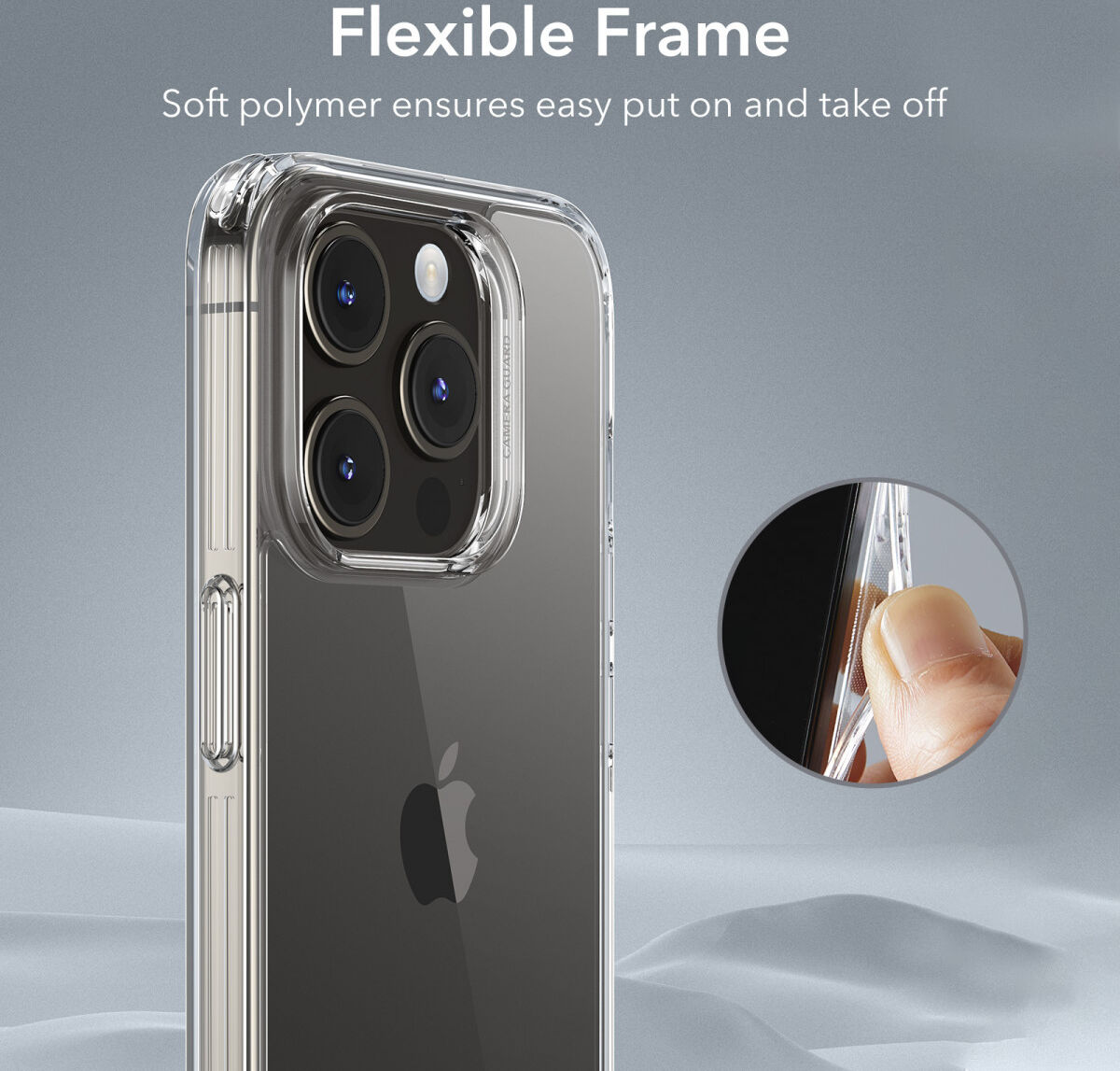 ESR Ice Shield iPhone 15 Pro Hoesje Tempered Glass Case Transparant afbeelding 5