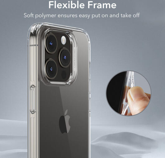 ESR Ice Shield iPhone 15 Pro Hoesje Tempered Glass Case Transparant afbeelding 5