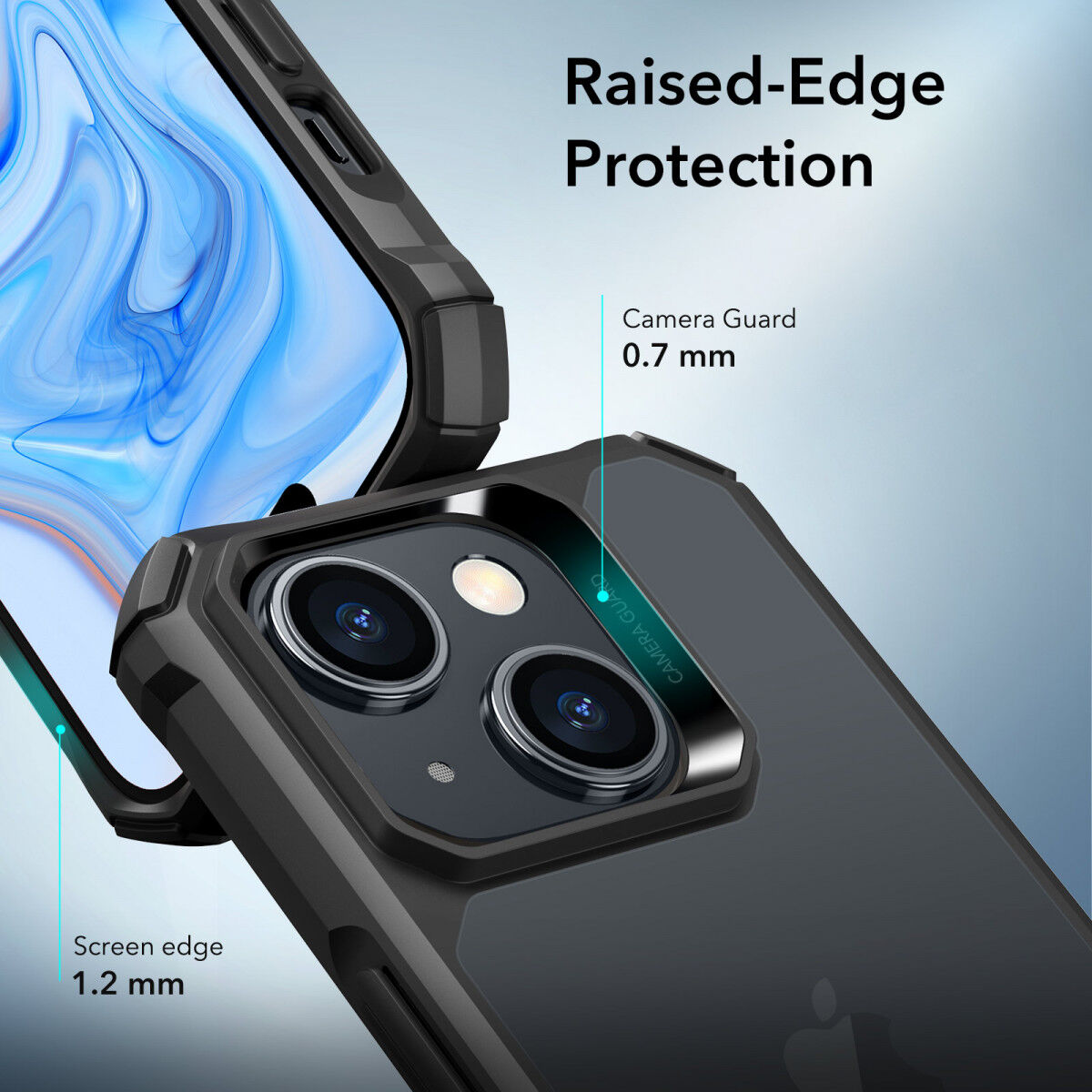 ESR Air Armor Apple iPhone 15 Hoesje Back Cover Zwart afbeelding 5