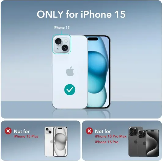 ESR Air Armor Apple iPhone 15 Hoesje Back Cover Transparant Blauw afbeelding 6