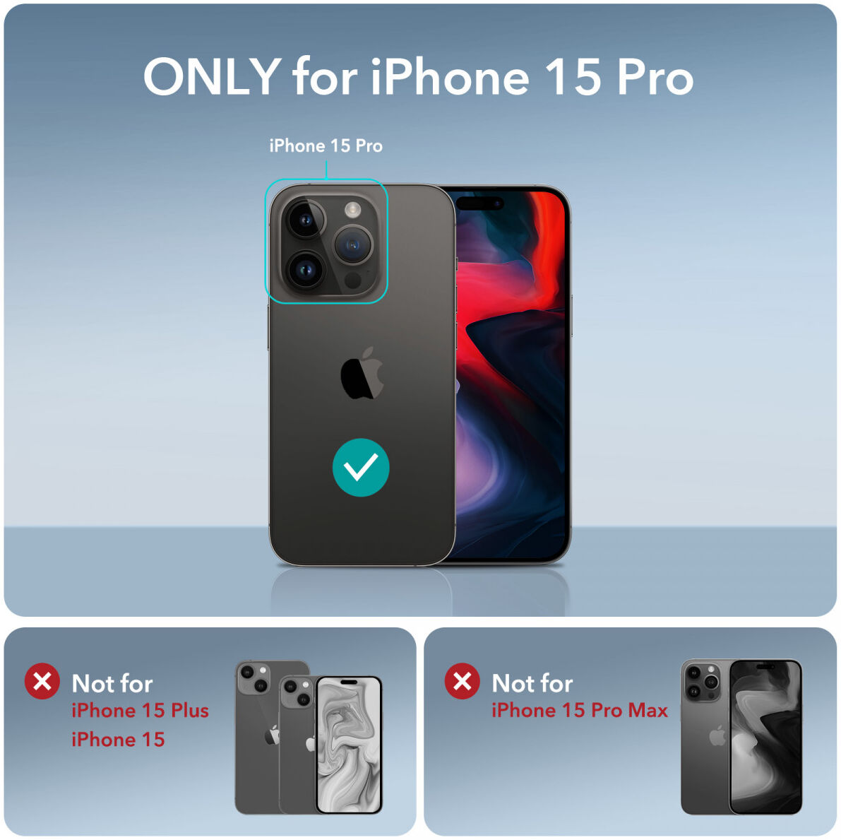 ESR Air Armor Apple iPhone 15 Pro Hoesje Back Cover Zwart afbeelding 8