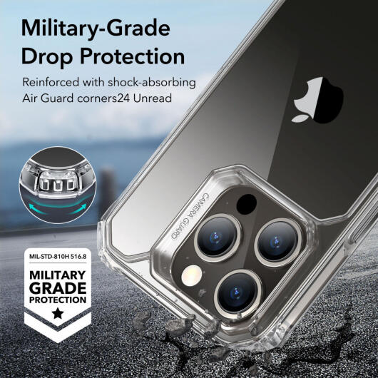 ESR Air Armor Apple iPhone 15 Pro Max Hoesje Back Cover Transparant afbeelding 3
