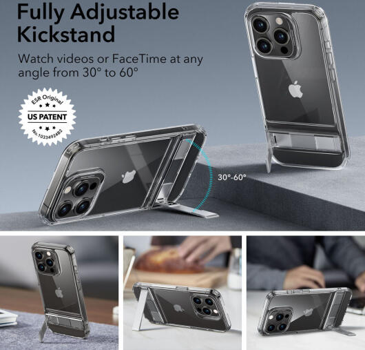 ESR Air Shield Boost Apple iPhone 15 Pro Hoesje Kickstand Transparant afbeelding 2