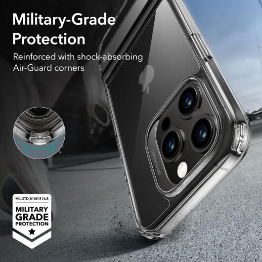 ESR Air Shield Boost Apple iPhone 15 Pro Hoesje Kickstand Transparant afbeelding 3