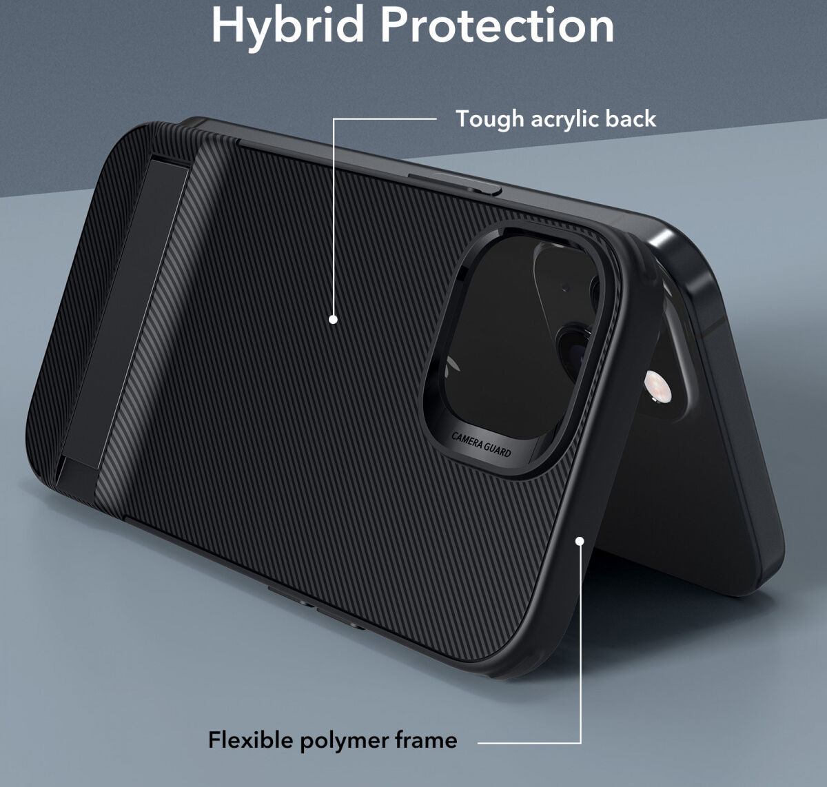 ESR Air Shield Boost Apple iPhone 15 Pro Hoesje Kickstand Zwart afbeelding 8