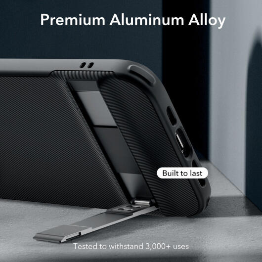 ESR Air Shield Boost Apple iPhone 15 Pro Hoesje Kickstand Zwart afbeelding 4