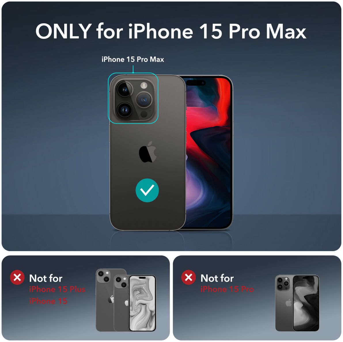 ESR Armorite Apple iPhone 15 Pro Max Screen Protector Tempered Glass afbeelding 8