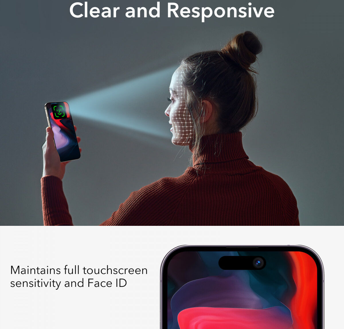 ESR Apple iPhone 15 Pro Max Privacy Screen Protector Tempered Glass afbeelding 5