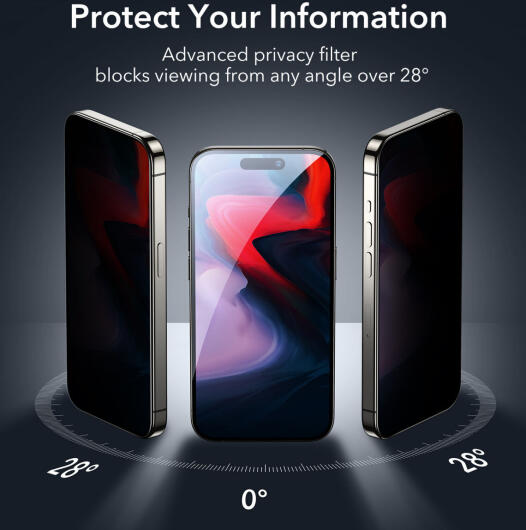 ESR Apple iPhone 15 Pro Max Privacy Screen Protector Tempered Glass afbeelding 3
