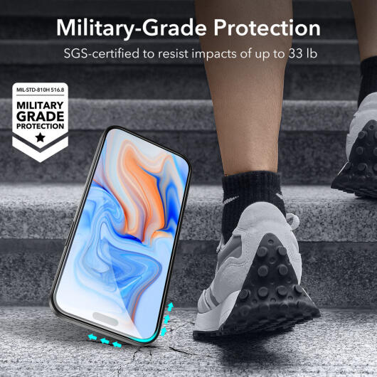ESR iPhone 15 Screen Protector Tempered Glass met Montageframe 2-Pack afbeelding 3