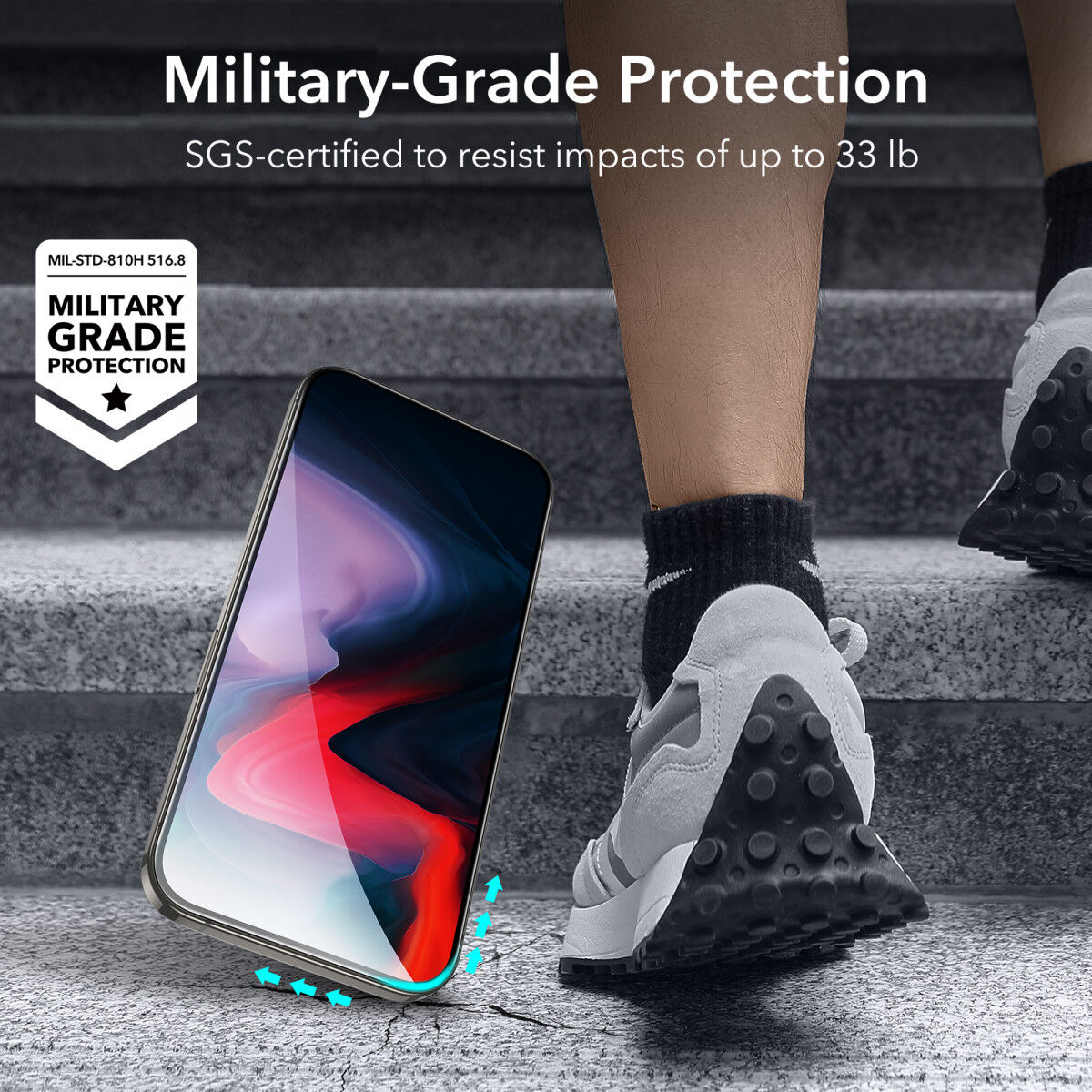 ESR iPhone 15 Pro Max Screen Protector Glas met Montageframe (1-Pack) afbeelding 3