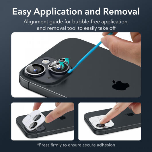 ESR Apple iPhone 15 / 15 Plus Camera Lens Protector Glas Transparant afbeelding 5