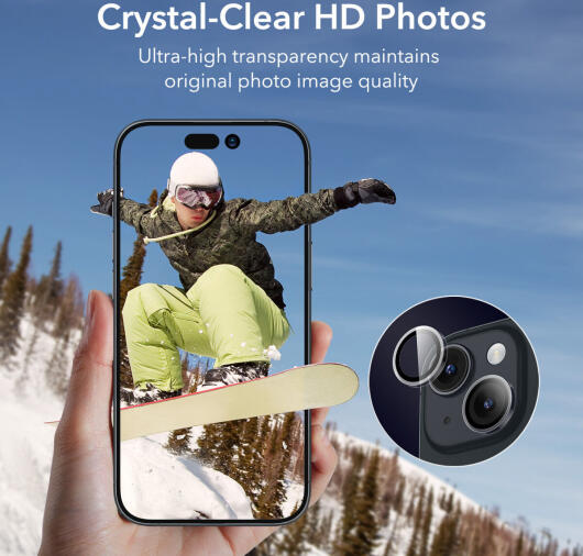 ESR Apple iPhone 15 / 15 Plus Camera Lens Protector Glas Transparant afbeelding 8