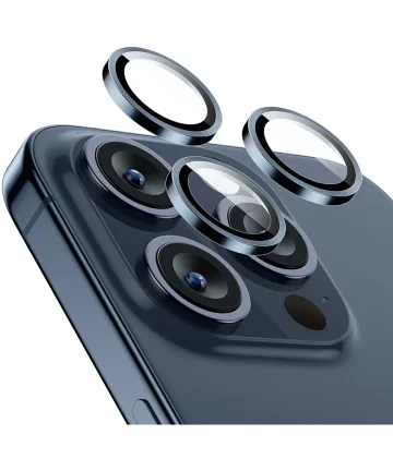 ESR Apple iPhone 15 Pro / 15 Pro Max Camera Lens Protector Blauw Screen Protectors