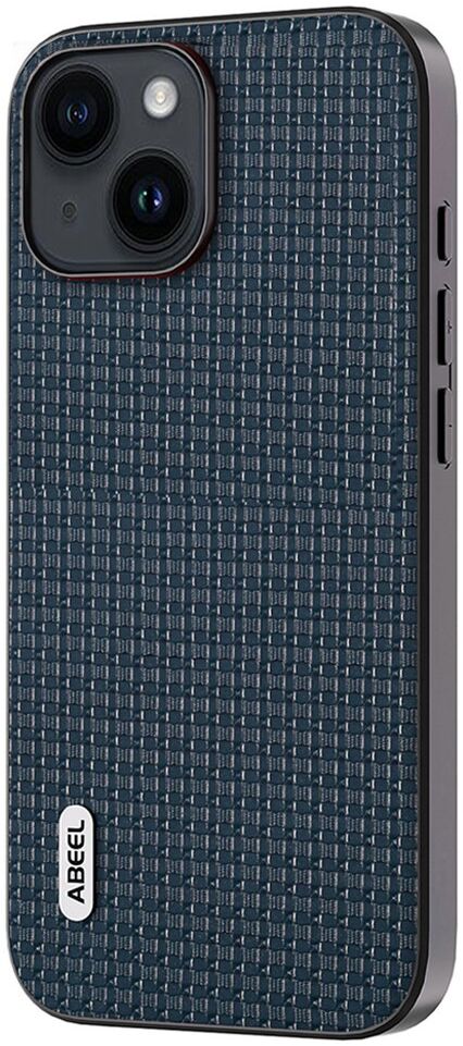 ABEEL Luxe Apple iPhone 13 Hoesje Back Cover Leer Blauw afbeelding 2