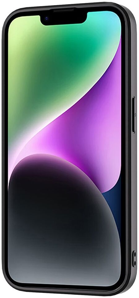 ABEEL Luxe Apple iPhone 14 Hoesje Back Cover Leer Zwart afbeelding 3