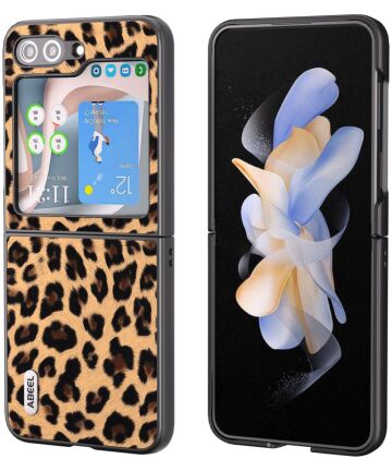 ABEEL Luipaard Samsung Galaxy Z Flip 5 Hoesje Back Cover Goud Hoesjes