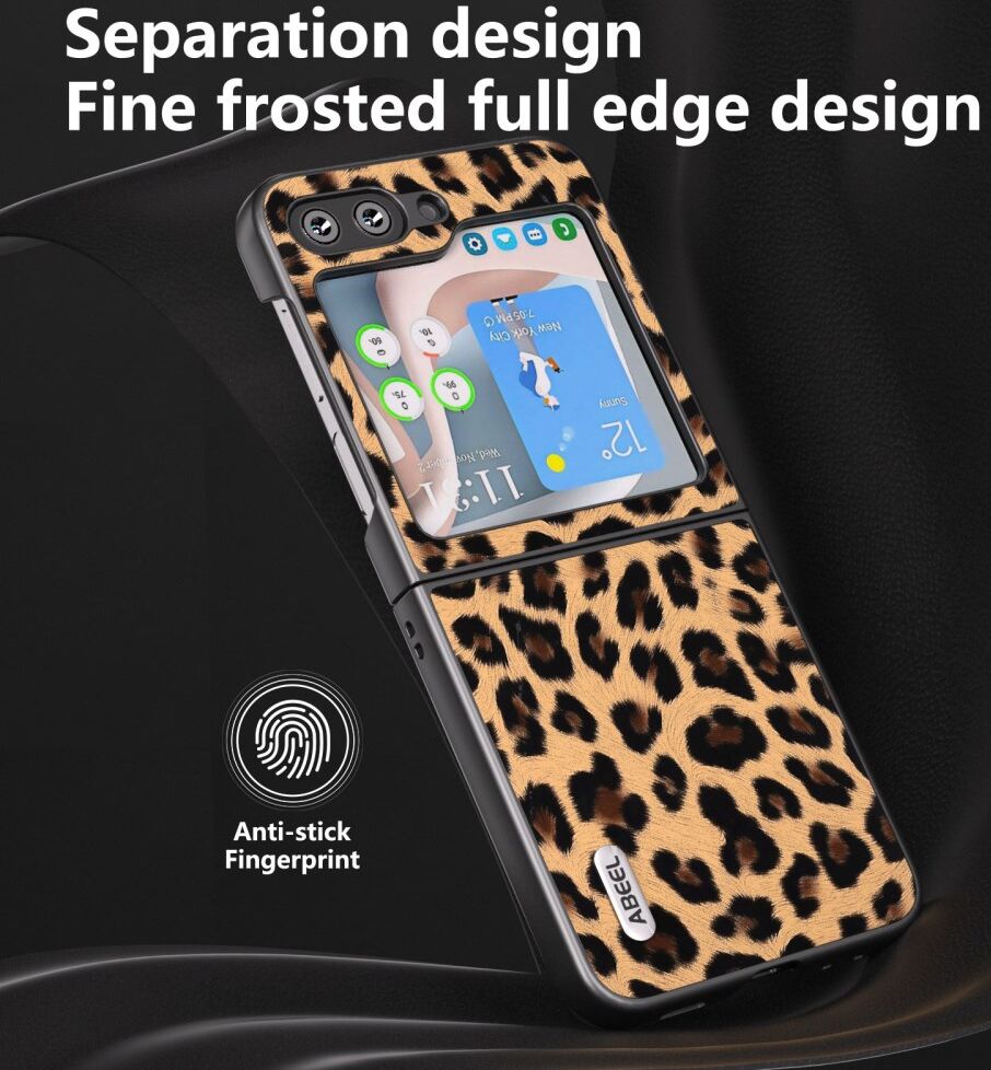 ABEEL Luipaard Samsung Galaxy Z Flip 5 Hoesje Back Cover Goud afbeelding 2