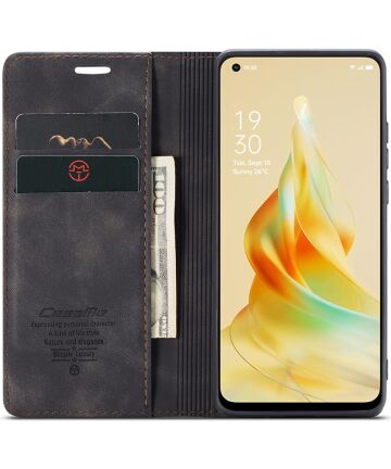 CaseMe 013 Oppo Reno 8T Hoesje Book Case met Standaard Zwart Hoesjes