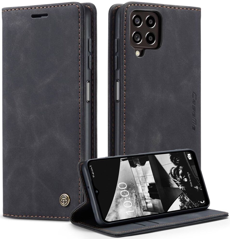 CaseMe 013 Samsung Galaxy M33 Hoesje Book Case met Standaard Zwart afbeelding 2
