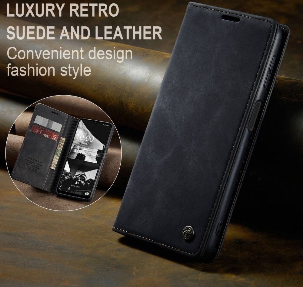 CaseMe 013 Samsung Galaxy M33 Hoesje Book Case met Standaard Zwart afbeelding 6