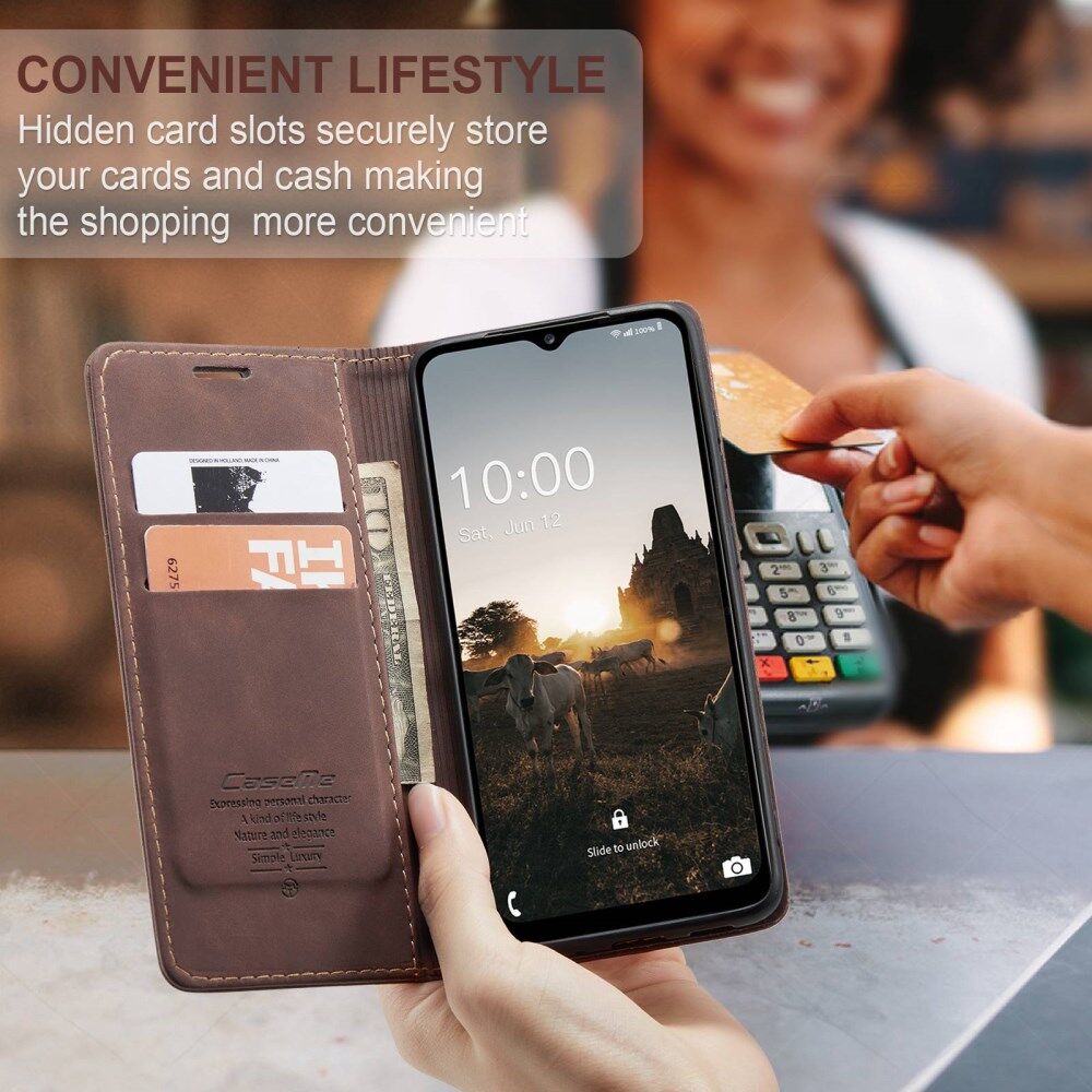 CaseMe 013 Samsung Galaxy M33 Hoesje Book Case met Standaard Coffee afbeelding 3