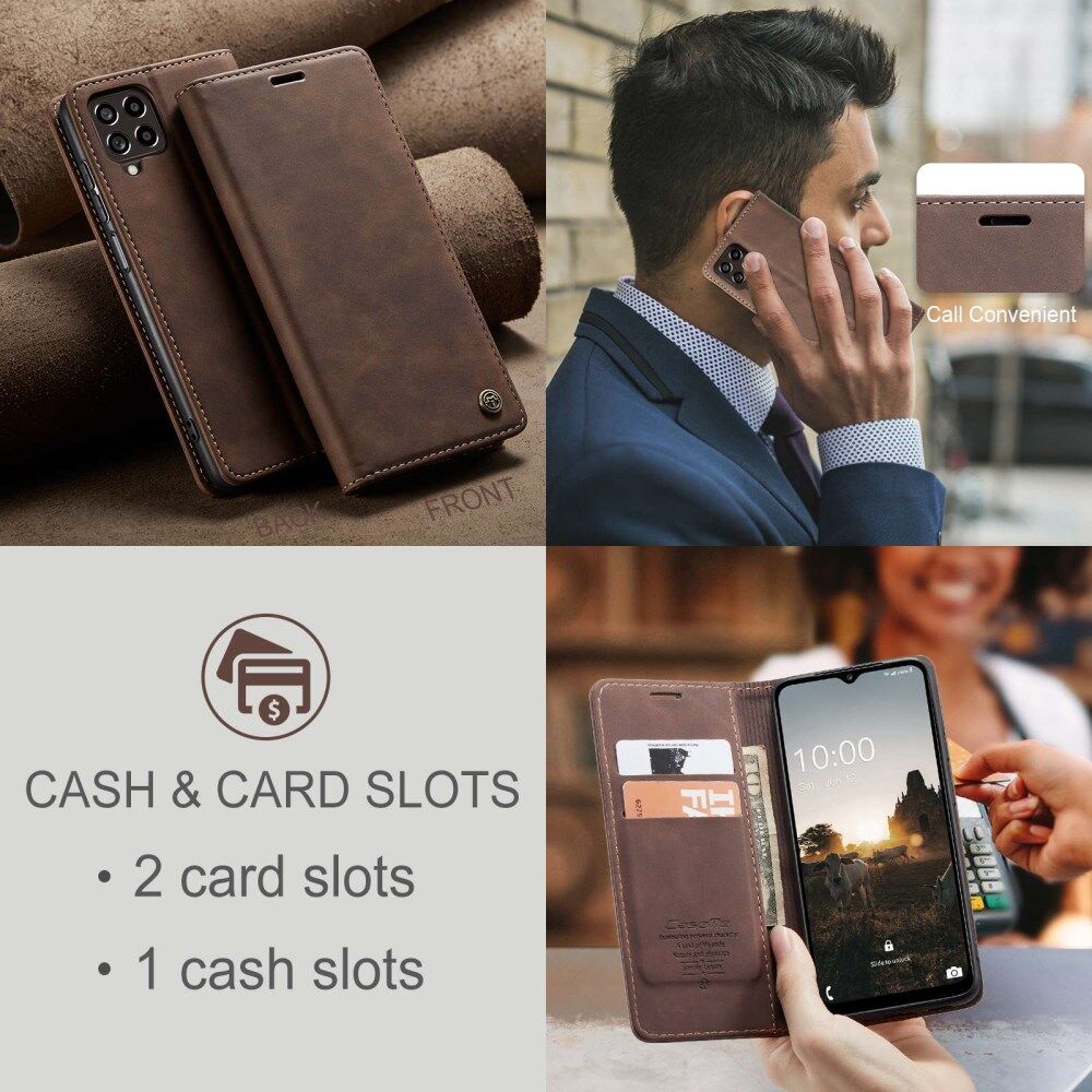 CaseMe 013 Samsung Galaxy M33 Hoesje Book Case met Standaard Coffee afbeelding 6