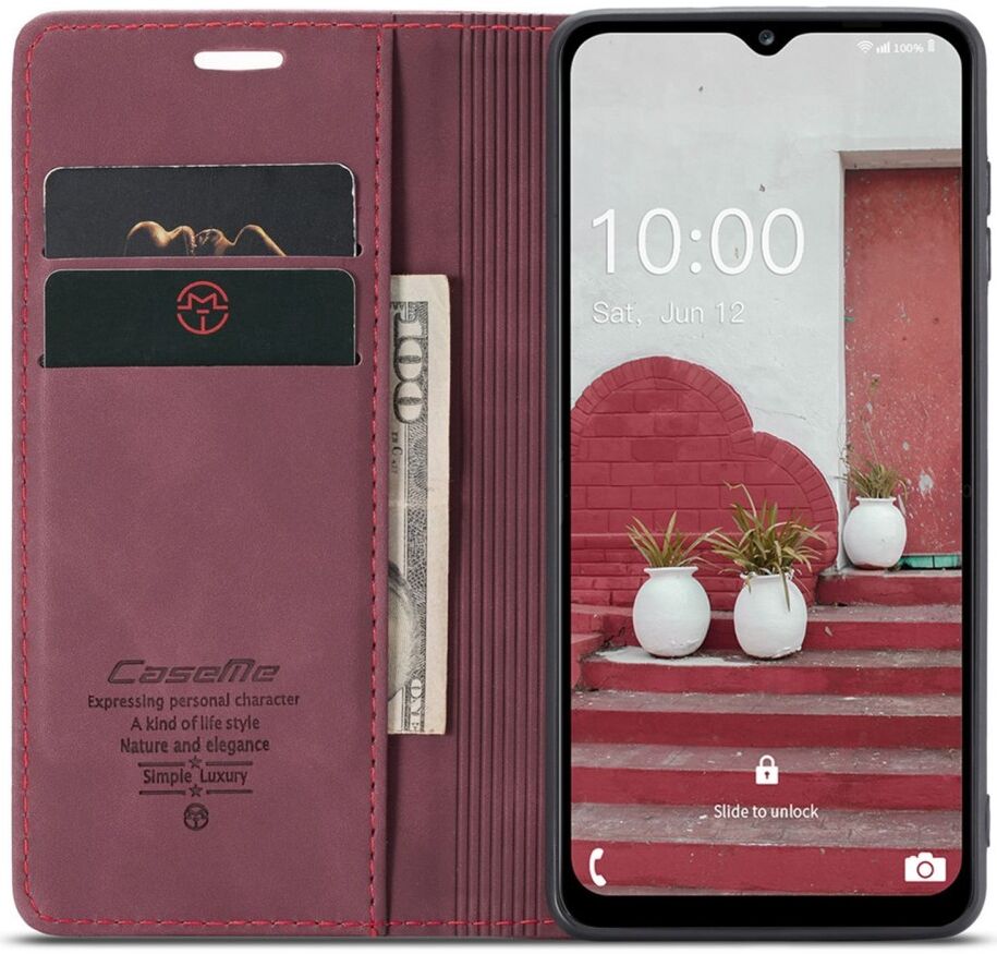 CaseMe 013 Samsung Galaxy M33 Hoesje Book Case met Standaard Rood afbeelding 1
