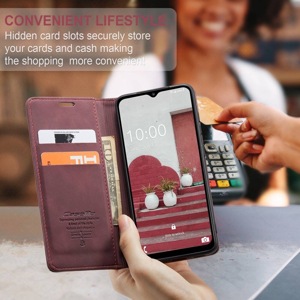 CaseMe 013 Samsung Galaxy M33 Hoesje Book Case met Standaard Rood afbeelding 3