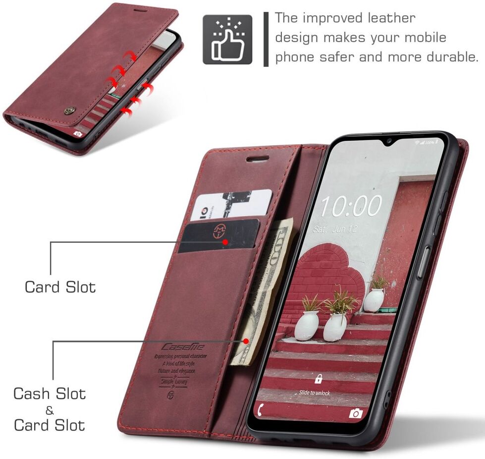 CaseMe 013 Samsung Galaxy M33 Hoesje Book Case met Standaard Rood afbeelding 8
