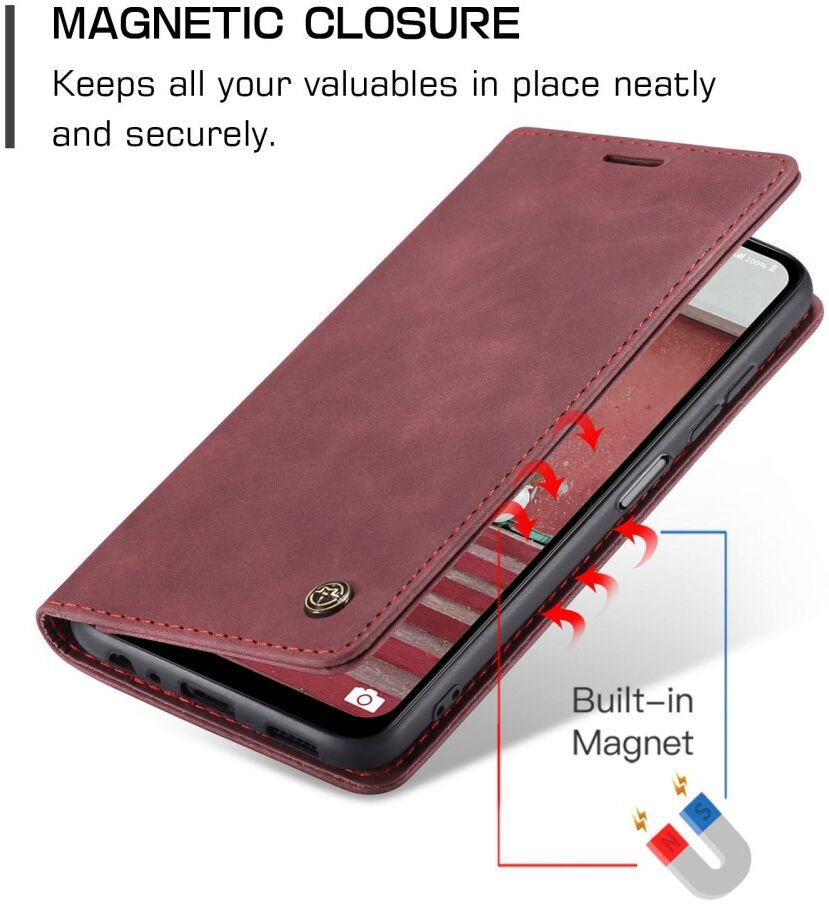 CaseMe 013 Samsung Galaxy M33 Hoesje Book Case met Standaard Rood afbeelding 9