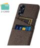 Oppo A98 Hoesje met Kaarthouder Back Cover Bruin