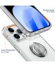 Apple iPhone 15 Hoesje met Magnetische Kickstand Ring Transparant