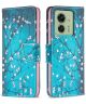 Motorola Edge 40 Hoesje Portemonnee Book Case Blossom Print