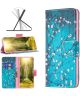 Motorola Edge 40 Hoesje Portemonnee Book Case Blossom Print