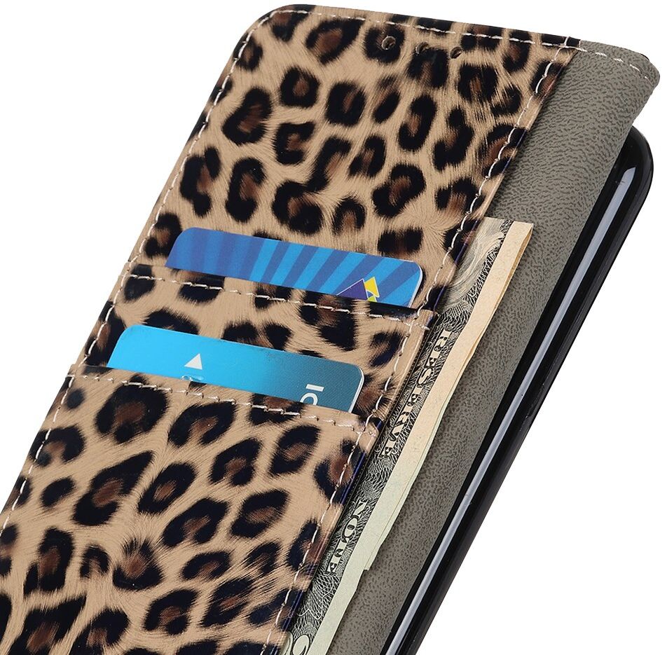 Motorola Edge 40 Pro Hoesje Portemonnee Book Case Luipaard Print afbeelding 4