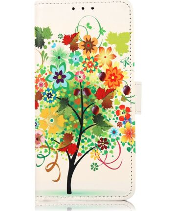 Nokia C22 Hoesje Portemonnee Book Case met Tree Print Hoesjes