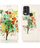 Nokia C22 Hoesje Portemonnee Book Case met Tree Print