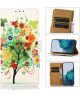 Nokia C22 Hoesje Portemonnee Book Case met Tree Print