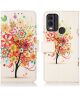 Nokia C22 Hoesje Portemonnee Book Case met Flower Print