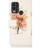 Nokia C22 Hoesje Portemonnee Book Case met Flower Print