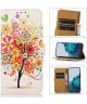 Nokia C22 Hoesje Portemonnee Book Case met Flower Print