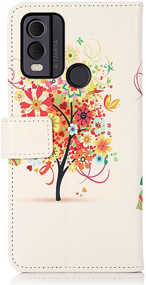 Nokia C22 Hoesje Portemonnee Book Case met Flower Print afbeelding 6