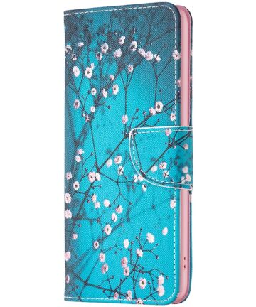 Nokia C32 Hoesje Portemonnee Book Case Blossom Print Hoesjes